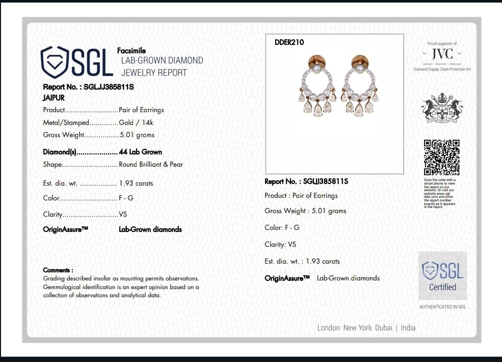 14kt Gold Pear And Round Earrings