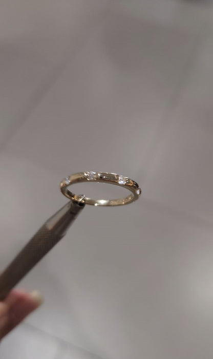 14kt Gold cvd .20ct Round Band Ring