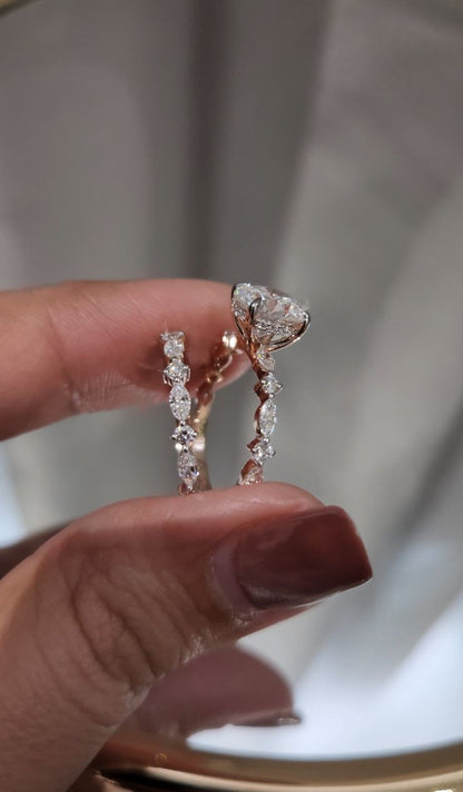 14kt Gold cvd 2.10ct Round Band/Ring