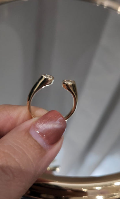 14kt Gold cvd .27 Pear Ring