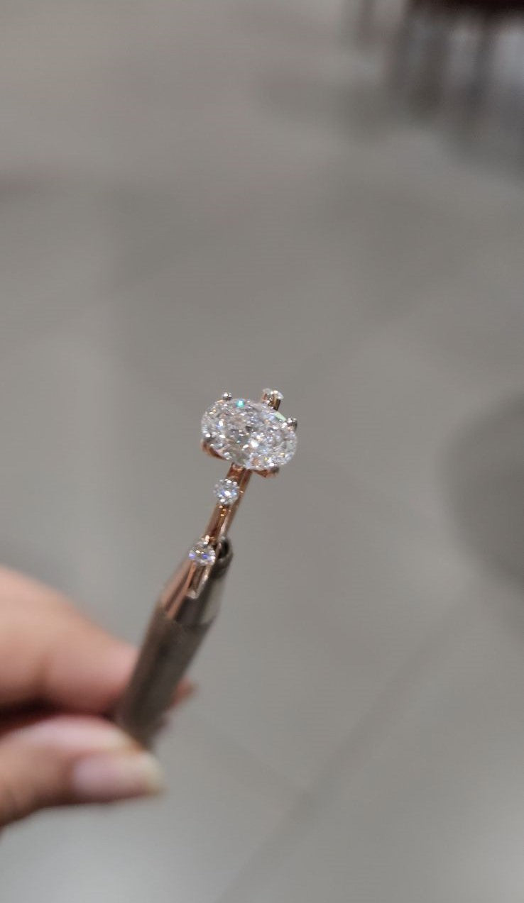 14kt Gold cvd Oval 1.14ct Ring