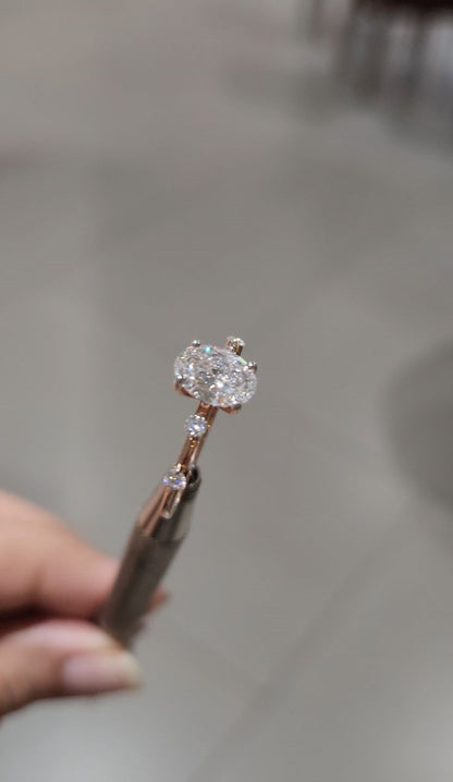 14kt Gold cvd Oval 1.14ct Ring