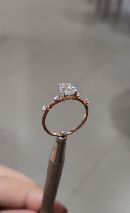 14kt Gold cvd Oval 1.14ct Ring